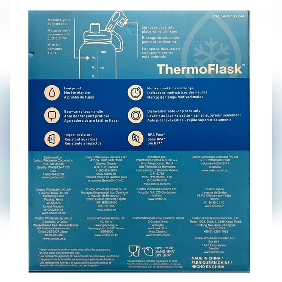 NIB Thermoflask Premium Quality Motivational Water Bottle Set of 2 32 oz. Each - Picture 9 of 9